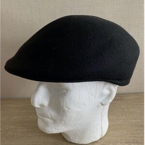 Vintage men’s news boy‎ cap black color, 100% wool cabby, golf hat, size M